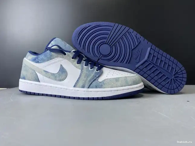 One Kick Washed Air Low Denim Jordan 1 CZ8455-100 0529